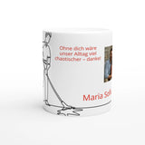 Hochwertige Keramiktasse für jeden Anlass. Tasse mit Foto – Weiße Keramikkaffeetasse Raumpfleger: spülmaschinenfest und mikrowellengeeignet. Perfekt als Geschenk für jeden Anlass.