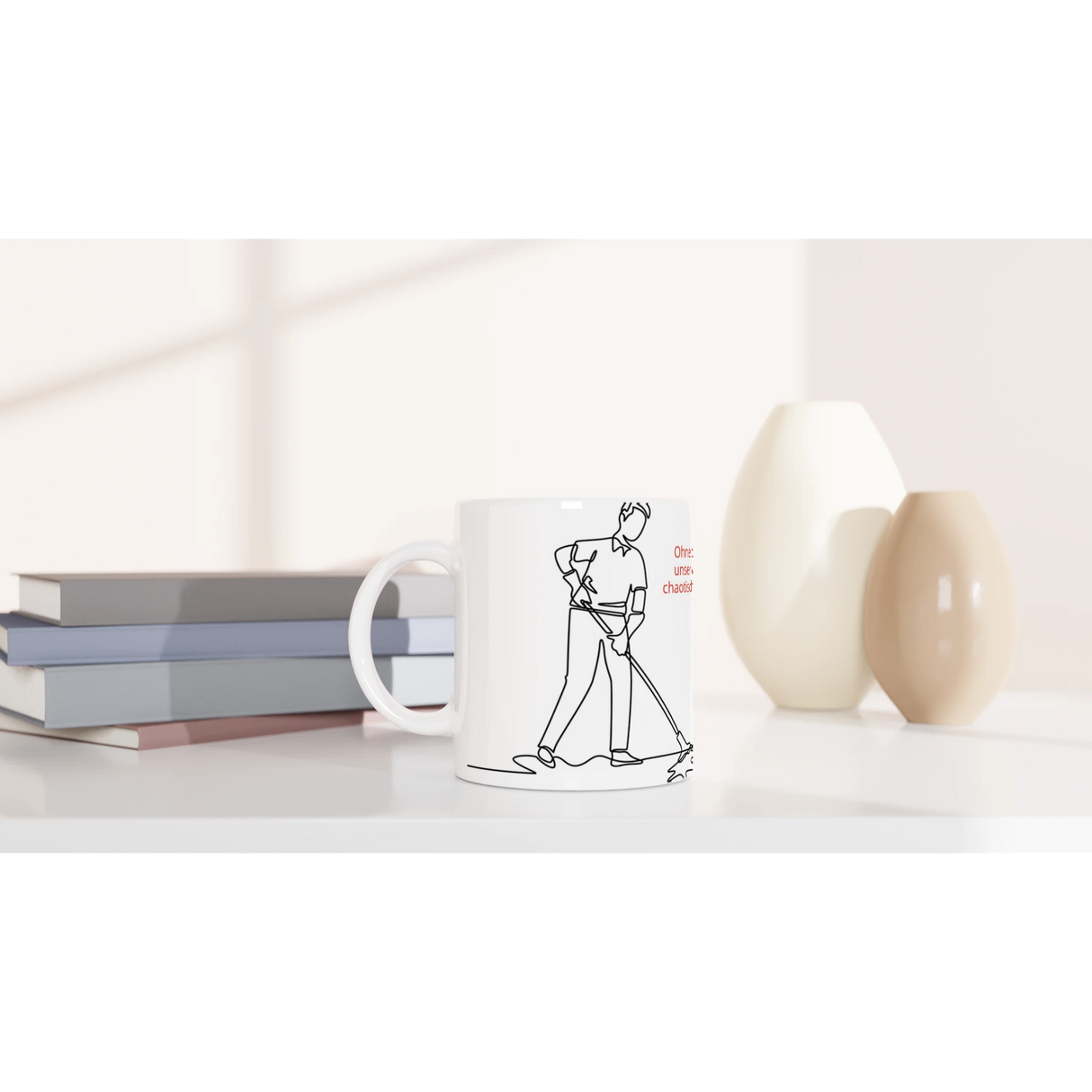 Tasse mit Foto – Weiße Keramikkaffeetasse Raumpfleger – Keramiktasse mit personalisierbarer Druckgestaltung