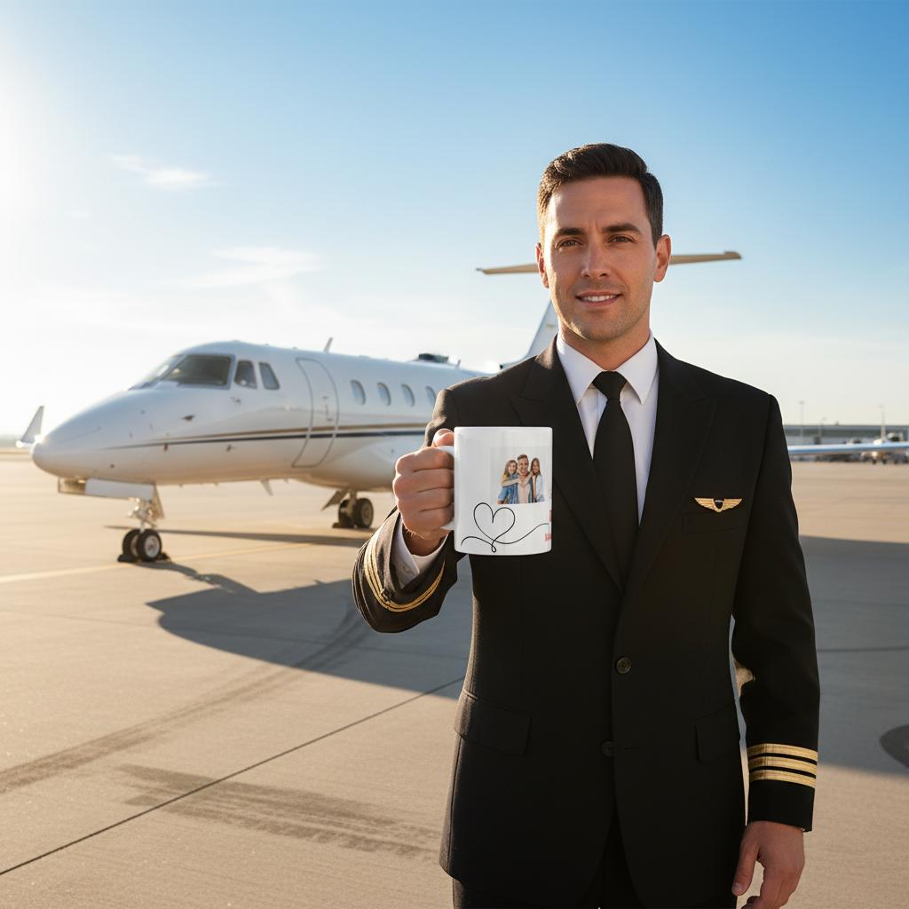 Personalisiertes Geschenk - Fototasse Pilot – Fototasse mit individuell anpassbarem Design
