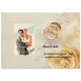 Persönliches Geschenk zur Hochzeit Holzdruck in 2 Stärken – Holzbild mit dekorativer Motivgestaltung