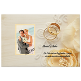 Persönliches Geschenk zur Hochzeit Holzdruck in 2 Stärken – Kunstdruck auf Holz als natürliche Wanddekoration