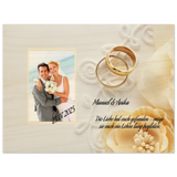 Persönliches Geschenk zur Hochzeit Holzdruck in 2 Stärken – Kunstdruck auf Birkenholz mit hochwertiger Druckwirkung