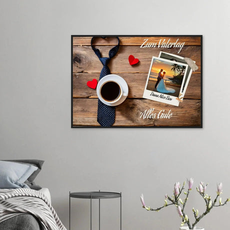 Poster auf mattem Papier und Holzrahmen in Museumsqualität – Holzbild mit hochwertigem Motivdruck