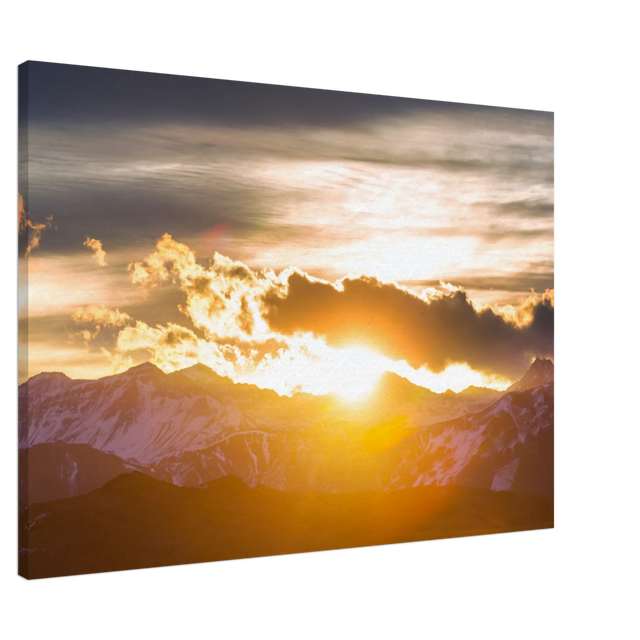 Hochwertiger Kunstdrucke auf Leinwand - Bild Sonnenaufgang – Kunstdruck auf Leinwand mit Holzkeilrahmen