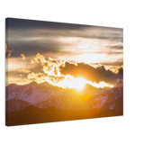 Stimmungsvolle Wandkunst für stilvolle Räume. Hochwertiger Kunstdrucke auf Leinwand -  Sonnenaufgang: zeitlos und harmonisch. Schlicht, elegant und wirkungsvoll.