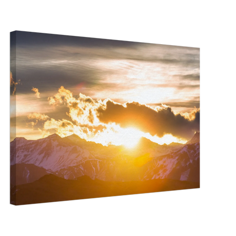 Dekoration mit Charakter. Hochwertiger Kunstdrucke auf Leinwand -  Sonnenaufgang: zeitlos und harmonisch. Eine besondere Bereicherung für jeden Raum.
