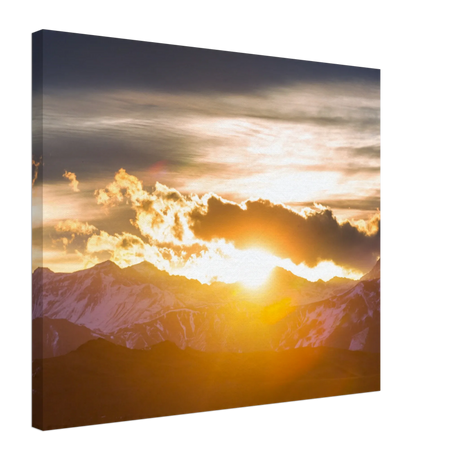 Dekoration mit Charakter. Hochwertiger Kunstdrucke auf Leinwand -  Sonnenaufgang: zeitlos und harmonisch. Eine besondere Bereicherung für jeden Raum.
