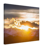 Dekoration mit Charakter. Hochwertiger Kunstdrucke auf Leinwand -  Sonnenaufgang: für stilvolle Raumgestaltung. Eine besondere Bereicherung für jeden Raum.