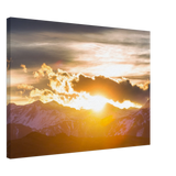 Dekoration mit Charakter. Hochwertiger Kunstdrucke auf Leinwand -  Sonnenaufgang: für stilvolle Raumgestaltung. Schlicht, elegant und wirkungsvoll.