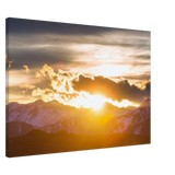 Dekoration mit Charakter. Hochwertiger Kunstdrucke auf Leinwand -  Sonnenaufgang: für stilvolle Raumgestaltung. Eine besondere Bereicherung für jeden Raum.