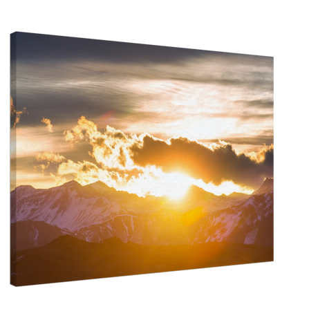 Dekoration mit Charakter. Hochwertiger Kunstdrucke auf Leinwand -  Sonnenaufgang: für stilvolle Raumgestaltung. Eine besondere Bereicherung für jeden Raum.