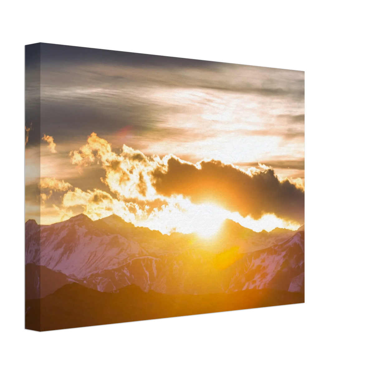 Stimmungsvolle Wandkunst für stilvolle Räume. Hochwertiger Kunstdrucke auf Leinwand -  Sonnenaufgang: zeitlos und harmonisch. Schlicht, elegant und wirkungsvoll.