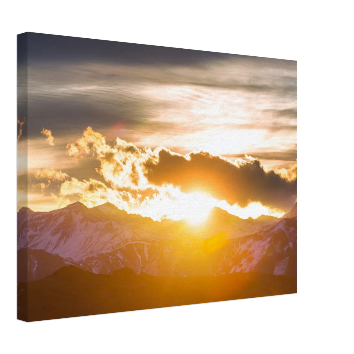 Stimmungsvolle Wandkunst für stilvolle Räume. Hochwertiger Kunstdrucke auf Leinwand -  Sonnenaufgang: zeitlos und harmonisch. Eine besondere Bereicherung für jeden Raum.