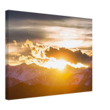 Stimmungsvolle Wandkunst für stilvolle Räume. Hochwertiger Kunstdrucke auf Leinwand -  Sonnenaufgang: zeitlos und harmonisch. Eine besondere Bereicherung für jeden Raum.