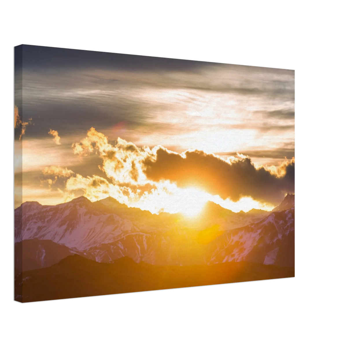 Hochwertiger Kunstdrucke auf Leinwand - Bild Sonnenaufgang – Leinwand-Wandbild mit hochwertiger Druckgestaltung
