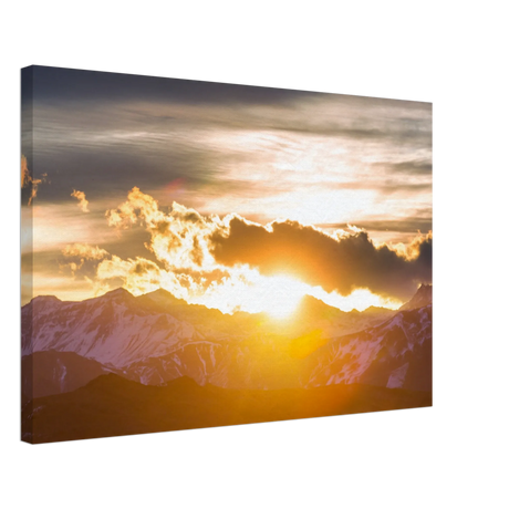 Hochwertiger Kunstdrucke auf Leinwand - Bild Sonnenaufgang – Leinwand-Wandbild mit hochwertiger Druckgestaltung