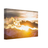 Dekoration mit Charakter. Hochwertiger Kunstdrucke auf Leinwand -  Sonnenaufgang: zeitlos und harmonisch. Schlicht, elegant und wirkungsvoll.