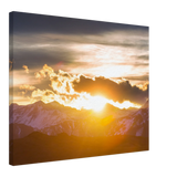 Stimmungsvolle Wandkunst für stilvolle Räume. Hochwertiger Kunstdrucke auf Leinwand -  Sonnenaufgang: zeitlos und harmonisch. Schlicht, elegant und wirkungsvoll.
