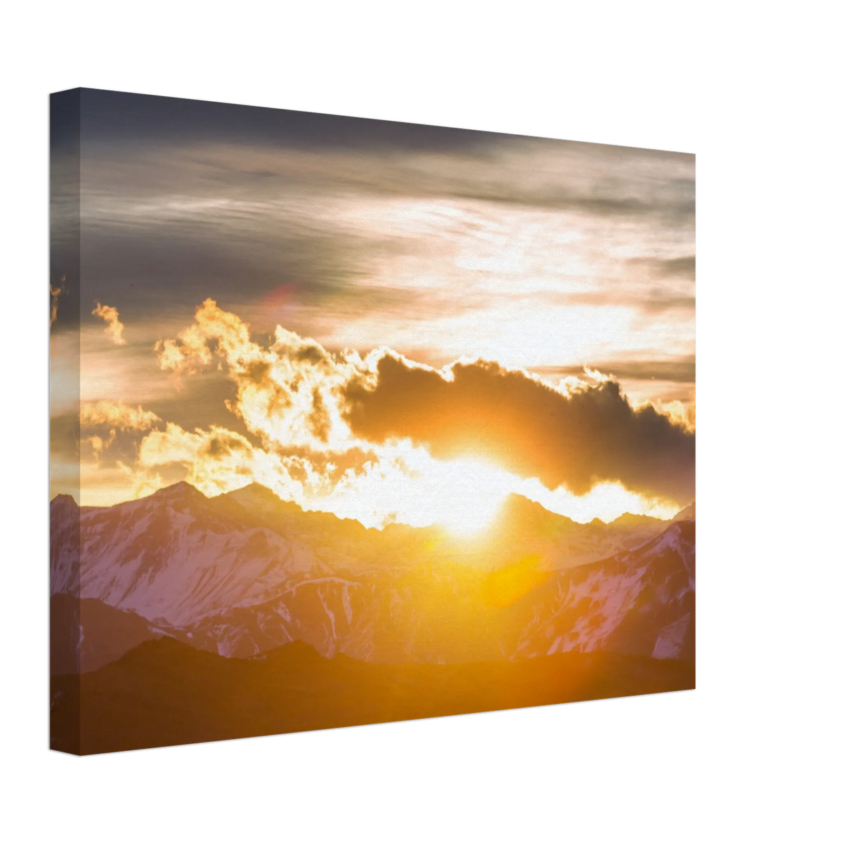 Dekoration mit Charakter. Hochwertiger Kunstdrucke auf Leinwand -  Sonnenaufgang: zeitlos und harmonisch. Schlicht, elegant und wirkungsvoll.