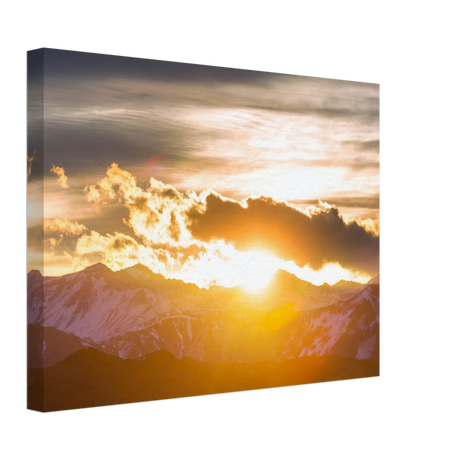 Dekoration mit Charakter. Hochwertiger Kunstdrucke auf Leinwand -  Sonnenaufgang: zeitlos und harmonisch. Schlicht, elegant und wirkungsvoll.