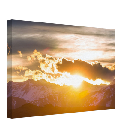 Dekoration mit Charakter. Hochwertiger Kunstdrucke auf Leinwand -  Sonnenaufgang: zeitlos und harmonisch. Schlicht, elegant und wirkungsvoll.