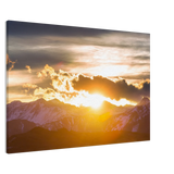 Dekoration mit Charakter. Hochwertiger Kunstdrucke auf Leinwand -  Sonnenaufgang: für stilvolle Raumgestaltung. Schlicht, elegant und wirkungsvoll.