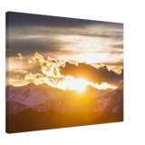 Stimmungsvolle Wandkunst für stilvolle Räume. Hochwertiger Kunstdrucke auf Leinwand -  Sonnenaufgang: zeitlos und harmonisch. Eine besondere Bereicherung für jeden Raum.