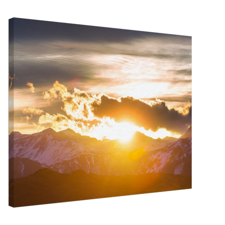 Stimmungsvolle Wandkunst für stilvolle Räume. Hochwertiger Kunstdrucke auf Leinwand -  Sonnenaufgang: zeitlos und harmonisch. Eine besondere Bereicherung für jeden Raum.
