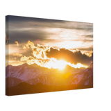 Stimmungsvolle Wandkunst für stilvolle Räume. Hochwertiger Kunstdrucke auf Leinwand -  Sonnenaufgang: zeitlos und harmonisch. Schlicht, elegant und wirkungsvoll.