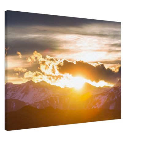 Dekoration mit Charakter. Hochwertiger Kunstdrucke auf Leinwand -  Sonnenaufgang: zeitlos und harmonisch. Schlicht, elegant und wirkungsvoll.