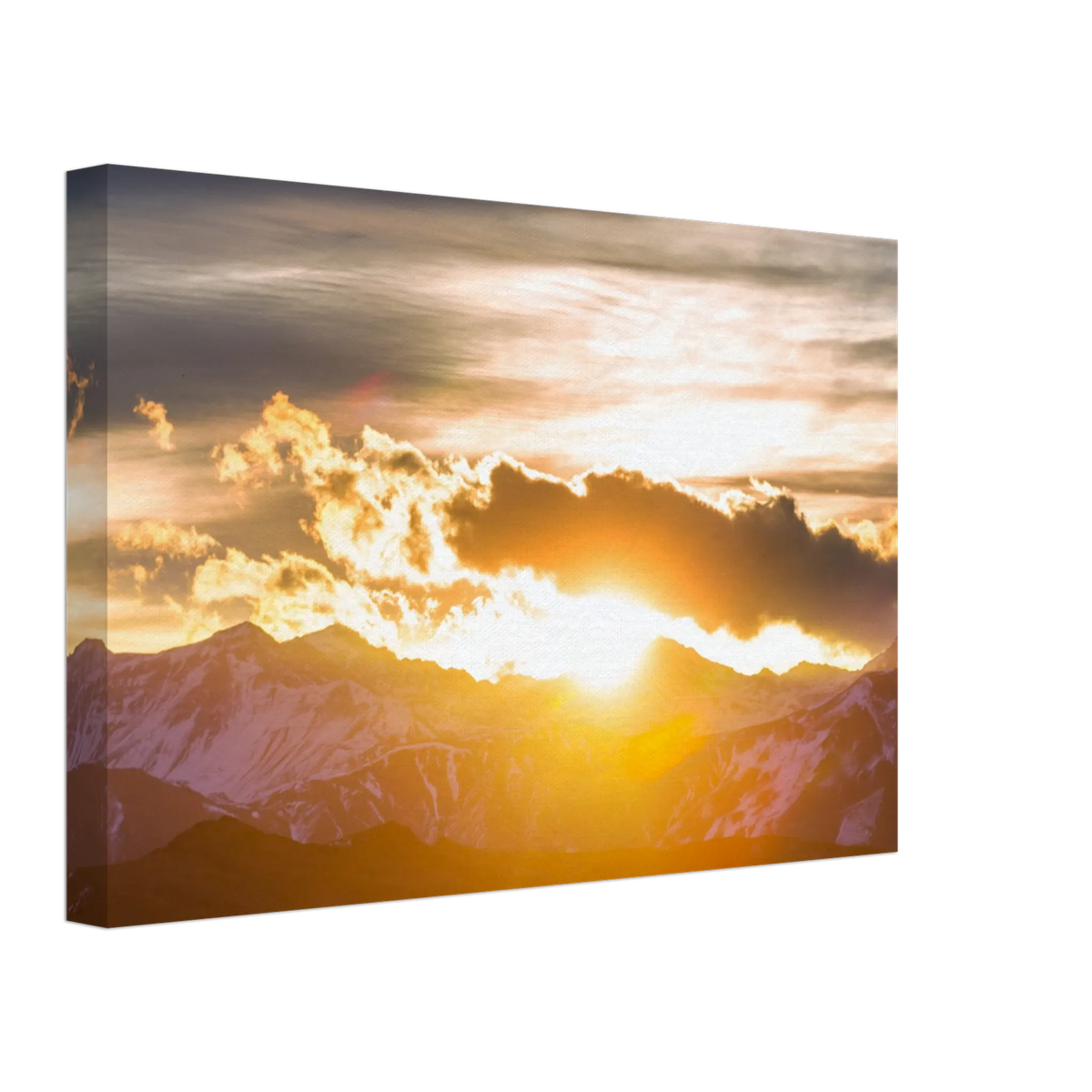 Dekoration mit Charakter. Hochwertiger Kunstdrucke auf Leinwand -  Sonnenaufgang: zeitlos und harmonisch. Schlicht, elegant und wirkungsvoll.
