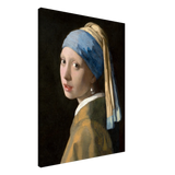 Bild Vermeer - Das Mädchen mit dem Perlenohrgehänge – Kunstvolle Wanddekoration – Kunstdruck auf Leinwand mit hochwertiger Druckwirkung