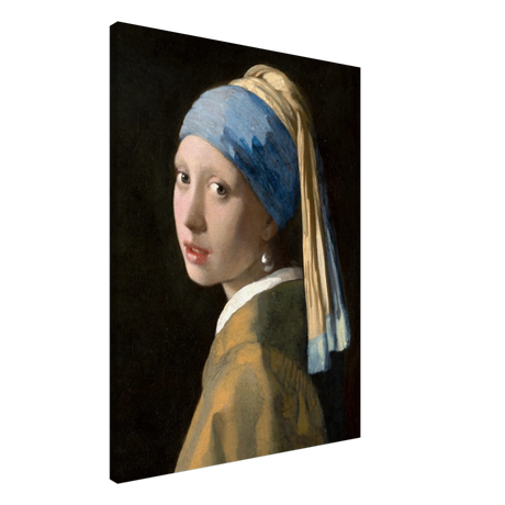 Bild Vermeer - Das Mädchen mit dem Perlenohrgehänge – Kunstvolle Wanddekoration – Kunstdruck auf Leinwand mit hochwertiger Druckwirkung