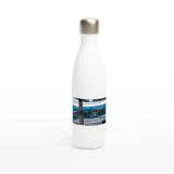 Personalisierte Weiße Edelstahlflasche mit Namen & Foto – 17oz Sportflasche für – personalisierbare Trinkflasche mit individuellem Motiv