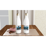 Personalisierte Weiße Edelstahlflasche mit Namen & Foto – 17oz Sportflasche für – bedruckte Trinkflasche mit persönlicher Gestaltung