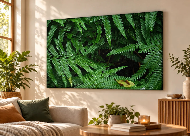Kunstdruck auf Leinwand an einer wand 