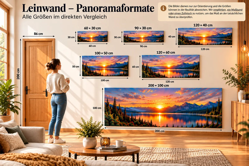Von 20 × 30 bis 120 × 160 cm – finde die passende Größe für dein Foto.